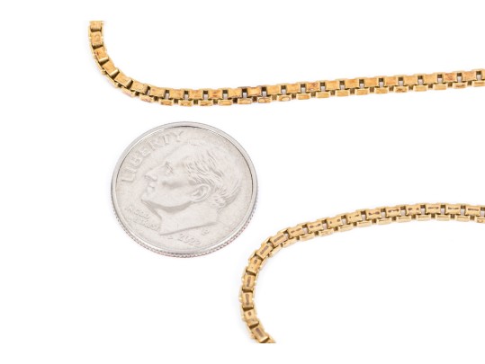 14k Yellow Gold Handsome Box Chain