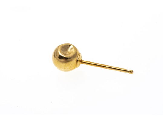 18k Yellow Gold Classic Gold Ball Stud Earrings