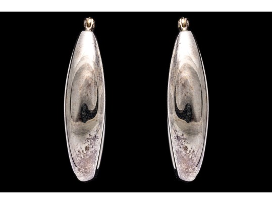 Sterling Silver Fabulous Contemporary Electroform Hoop Earrings