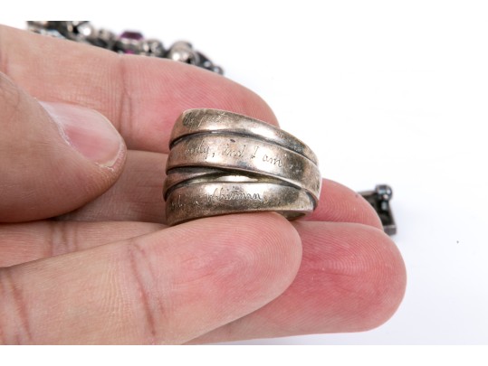 Lot Of Assorted Sterling Jewelry Pieces, Including A Vintage Hobe Brooch