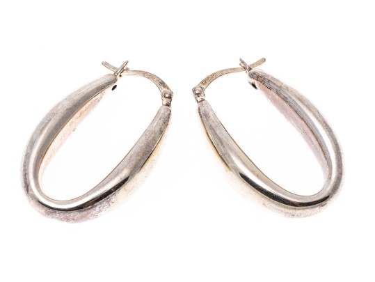 Sterling Silver Fabulous Contemporary Electroform Hoop Earrings