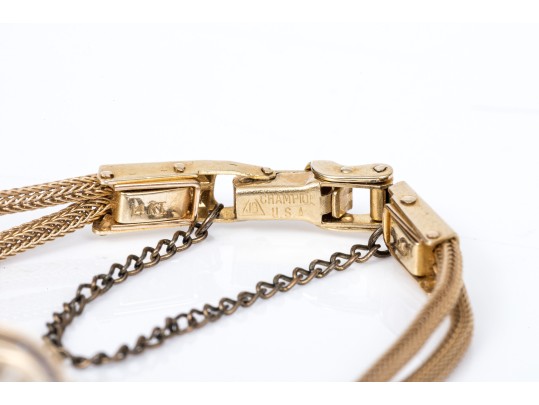 Omega Vintage Ultra Small Vintage 14k Yellow Gold And Diamond Mechanical Watch