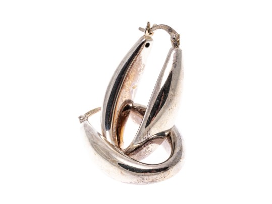 Sterling Silver Fabulous Contemporary Electroform Hoop Earrings