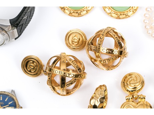 Colorful Fashion Clip Earrings And Watches