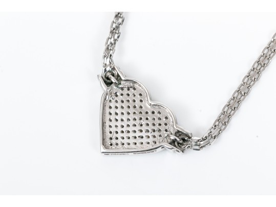 Charming 14K Diamond Heart Pendant Necklace