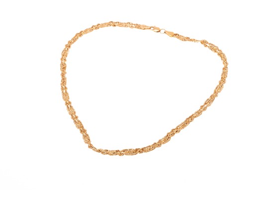 14K Woven Peruvian Ankle Bracelet