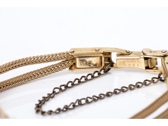 Omega Vintage Ultra Small Vintage 14k Yellow Gold And Diamond Mechanical Watch