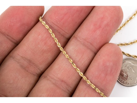 Classic 14K Twist Link Chain Necklace