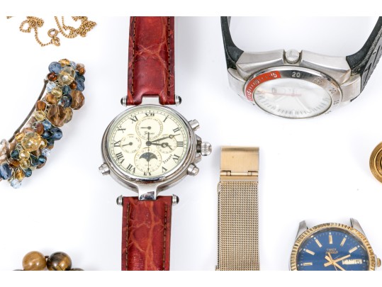 Colorful Fashion Clip Earrings And Watches