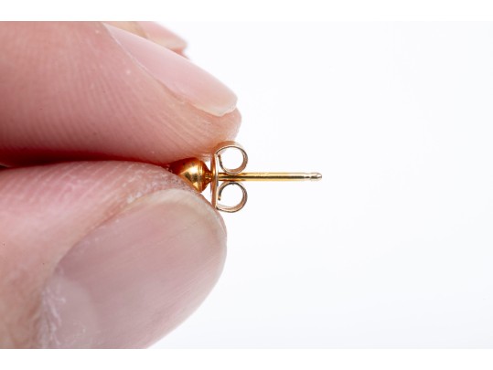 14k Yellow Gold Pretty Vintage Fringed Pendant Earrings