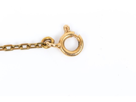 14k Yellow Gold Handsome Knot Necklace, With Chain
