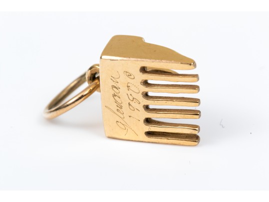 Two 14K Charms, Ski Lift And Cranberry Comb 