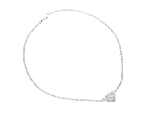 Charming 14K Diamond Heart Pendant Necklace