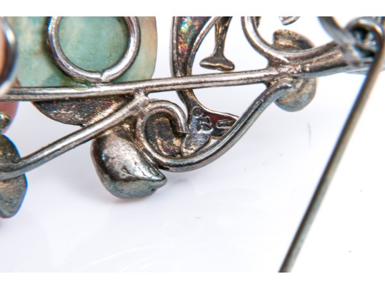 Sterling Striking Larimer, Amethyst And Cultured Freshwater Pearl Cuff Bracelet, With Ring