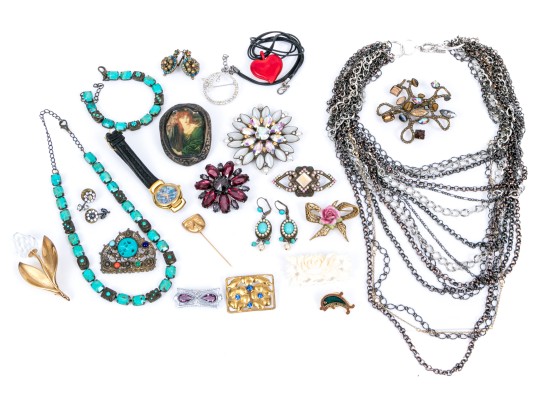 Assorted Lot Of Costume Jewelry Pieces