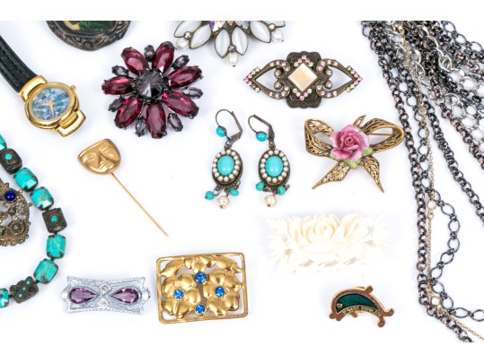 Assorted Lot Of Costume Jewelry Pieces