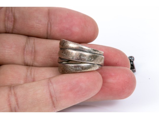 Lot Of Assorted Sterling Jewelry Pieces, Including A Vintage Hobe Brooch