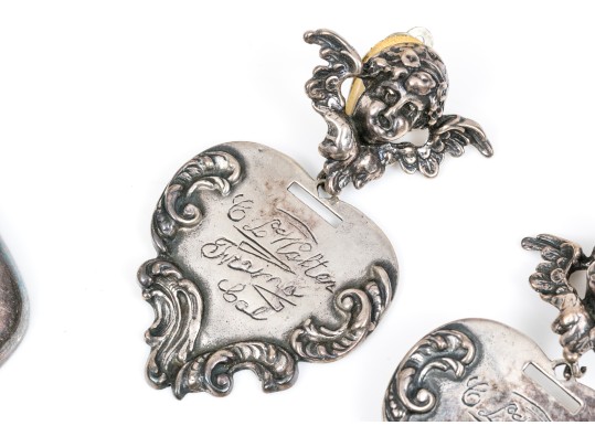 Three Pairs Of Sterling Pendant Clip Back Earrings