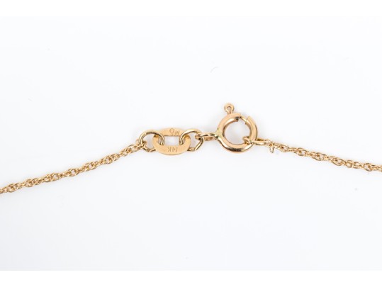 14K Sapphire And Accent Diamond Cluster Pendant Necklace