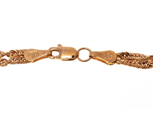 14K Woven Peruvian Ankle Bracelet