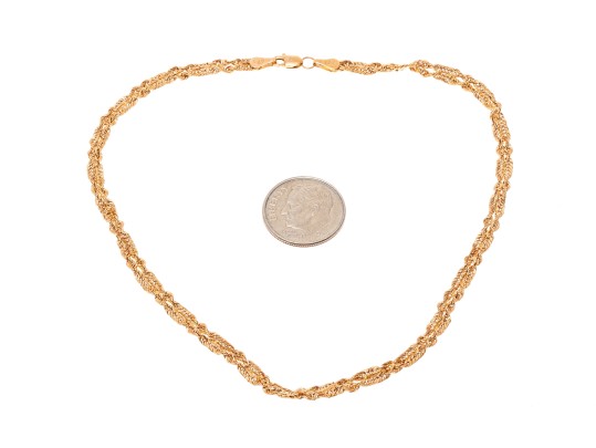 14K Woven Peruvian Ankle Bracelet