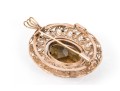 Elegant 14K Smoky Quartz Filigree Brooch