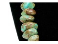 Fabulous Chunky Blue Green Tumbled Turquoise Beads With Brown Matrix