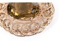 Elegant 14K Smoky Quartz Filigree Brooch