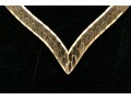 14K Italian Herringbone Chevron Chain Necklace