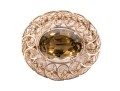Elegant 14K Smoky Quartz Filigree Brooch