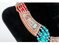 Two Striking Beaded And Ornate Stone Necklaces