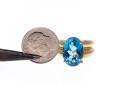 London Blue Topaz And 10K Gold Ring, Size 7.75