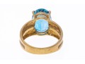 London Blue Topaz And 10K Gold Ring, Size 7.75
