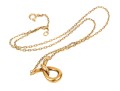 14k Yellow Gold Handsome Knot Necklace, With Chain