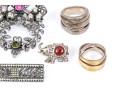 Lot Of Assorted Sterling Jewelry Pieces, Including A Vintage Hobe Brooch
