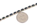 Dainty 14K Sapphire And Diamond Line Bracelet