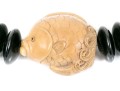 Artistic Carved Hard Stone Beaded Fish Necklace