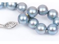 Striking 14K And Blue-grey Cultured Freshwater Pearl Strung Necklace