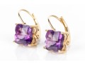 Unique 14K And Quartafoil Cut Amethyst Earrings