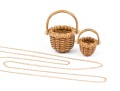 Two Willer Nantucket Basket Pendants And 14K Chain Necklace