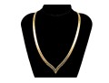 14K Italian Herringbone Chevron Chain Necklace