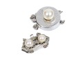 Pair Of Vintage 14k White Gold Cultured Pearl Decorated Double Strand Pearl Clasps