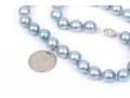Striking 14K And Blue-grey Cultured Freshwater Pearl Strung Necklace