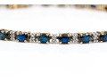 Dainty 14K Sapphire And Diamond Line Bracelet