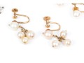 14k Yellow Vintage Lot Of Cultured Pearl And Screw Back Earrings, Assorted Styles
