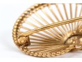 18k Yellow Gold Charming Vintage French Radiating Wire Motif Brooch