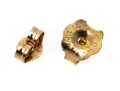 14k Yellow Gold Round Brilliant Cut CZ Stud Earrings