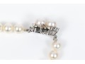 Graceful 14K White Gold And Strung Pearl Bracelet