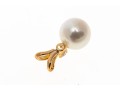 Dainty 14K Cultured Pearl And Single Diamond Pendant