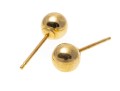 18k Yellow Gold Classic Gold Ball Stud Earrings